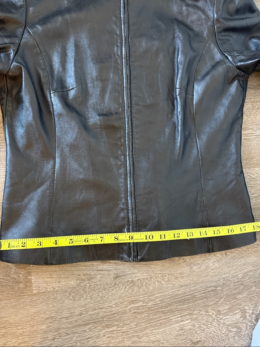 bagatelle SZ M zip front leather jacket. Round neck trim fit. Great condition - Picture 9 of 12